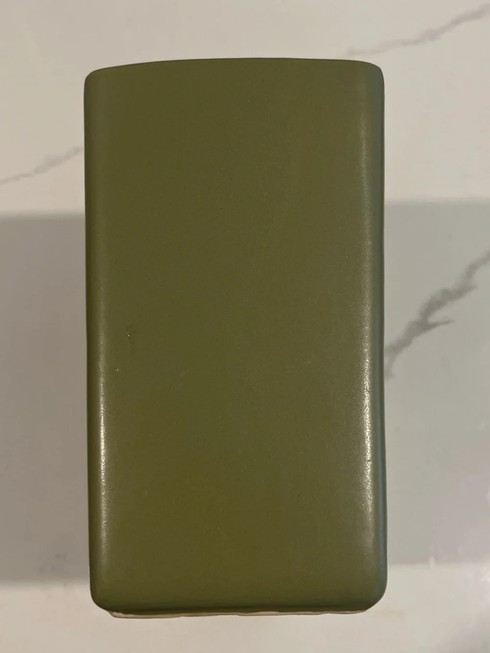 Mccoy Olive Green Square Ceramic Vase